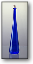 Blue Wine Bottle Photograph