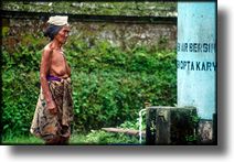 old lady, bali, indonesia