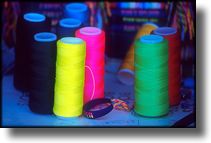 Photograph of colored threads